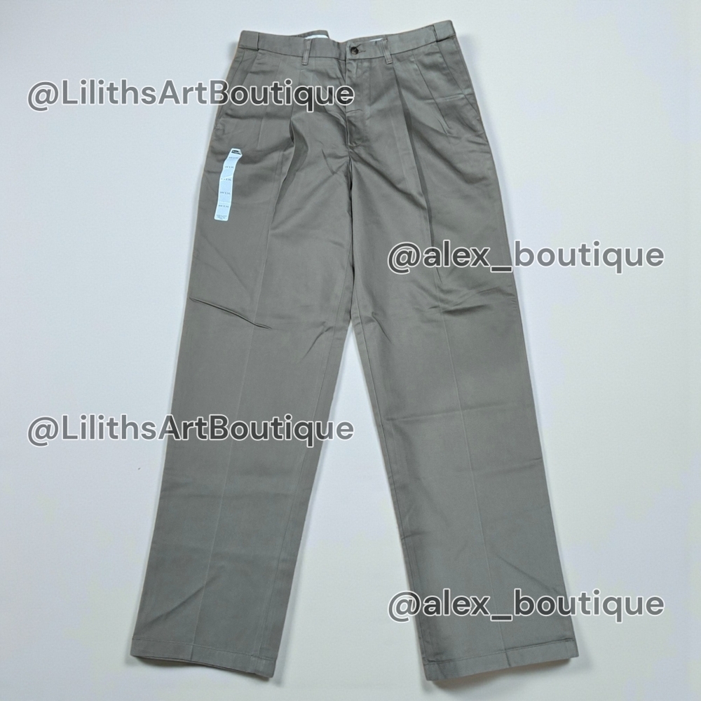 Haggar Work to Weekend Khaki Pants 36x34 Expandable Waist No Iron NWT (D026)